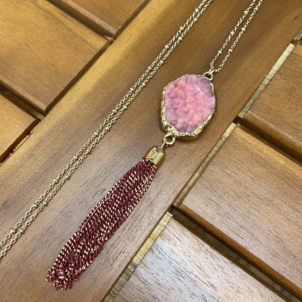 Geode Long Necklace